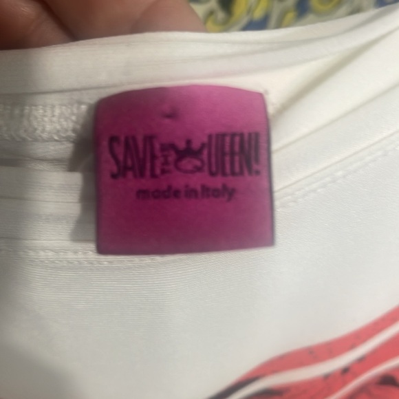 Save The Queen: Asymmetrical Ruffled Cap Sleeve Tunic-M - Picture 5 of 6